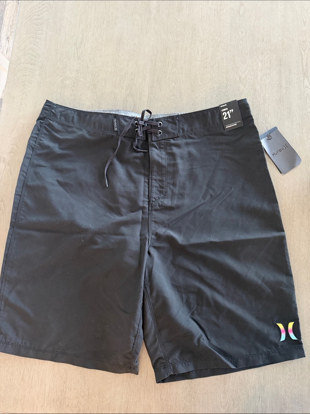 Hurley Black Men’s Boardshorts with Subtle Logo